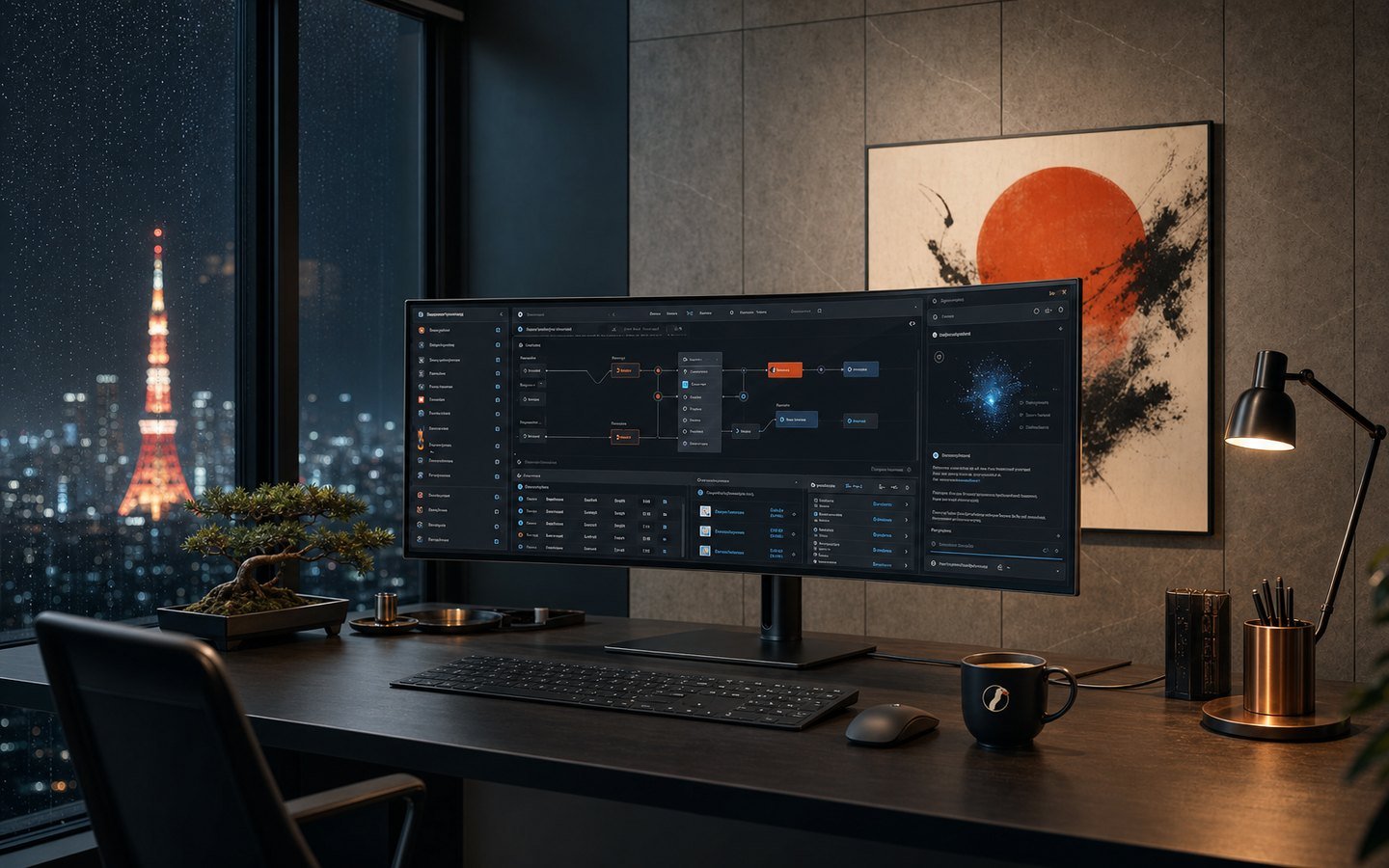 Aplicación de automatización e inteligencia artificial en un estudio tecnológico nocturno